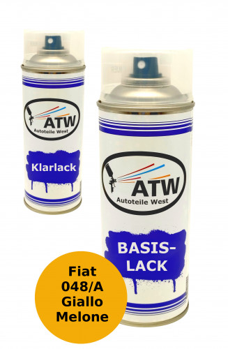 Autolack für Fiat 048/A Giallo Melone+400ml Klarlack Set